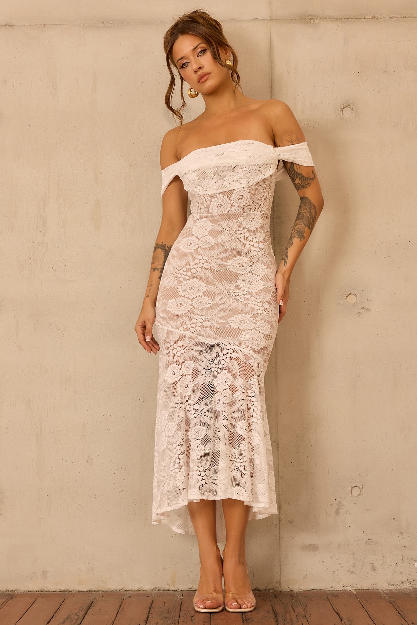 Style Stories Lace Maxi Dress - White