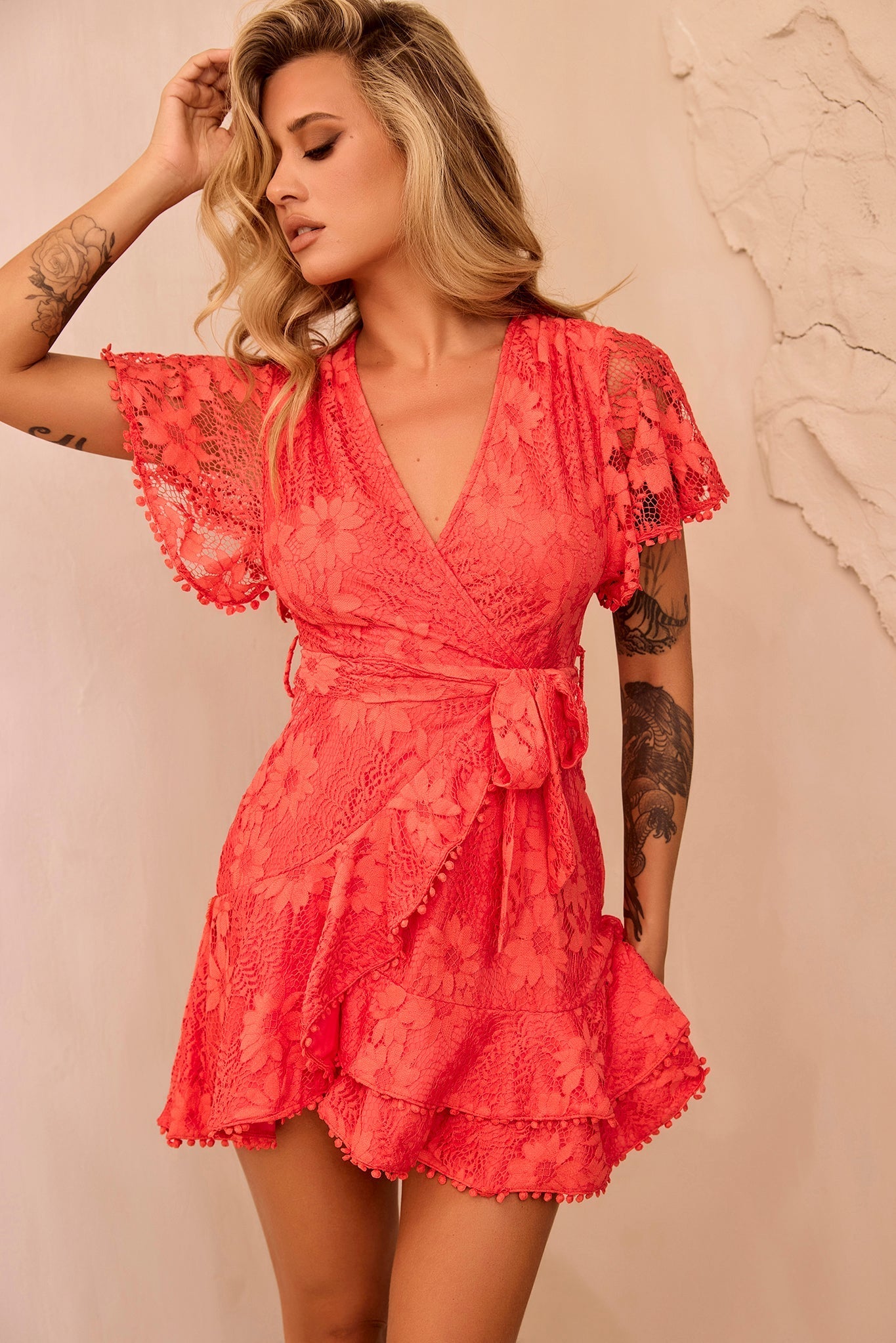 Tickle My Fancy Mini Dress - Red