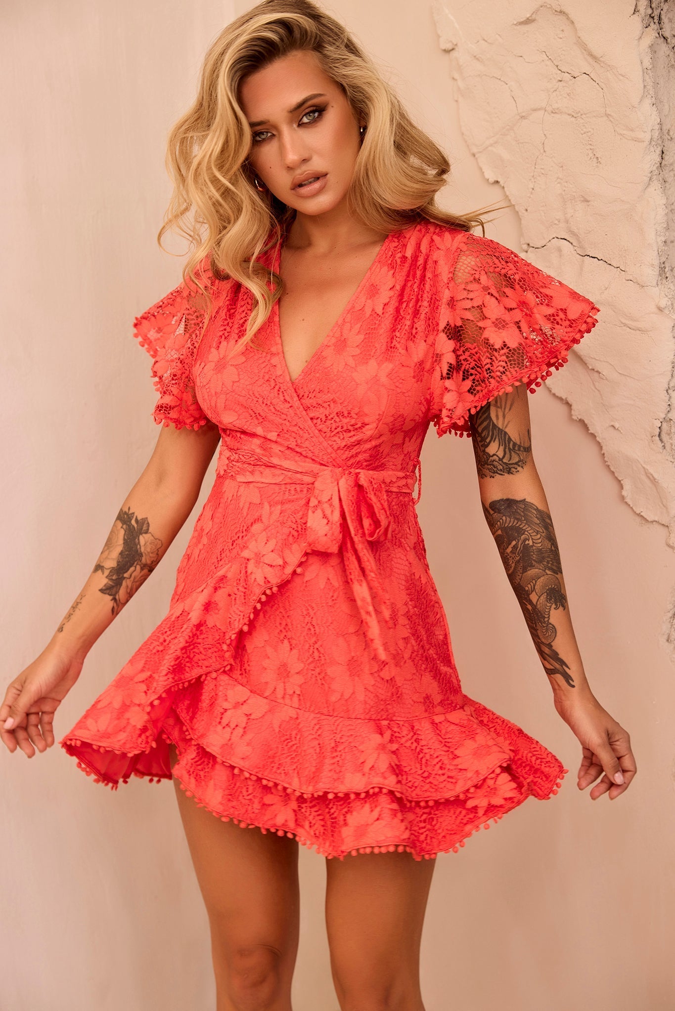 Tickle My Fancy Mini Dress - Red
